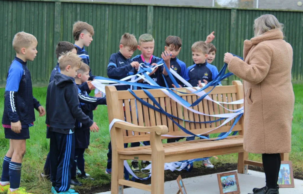 Remeberance Bench unveiled at Walton Playing Fields